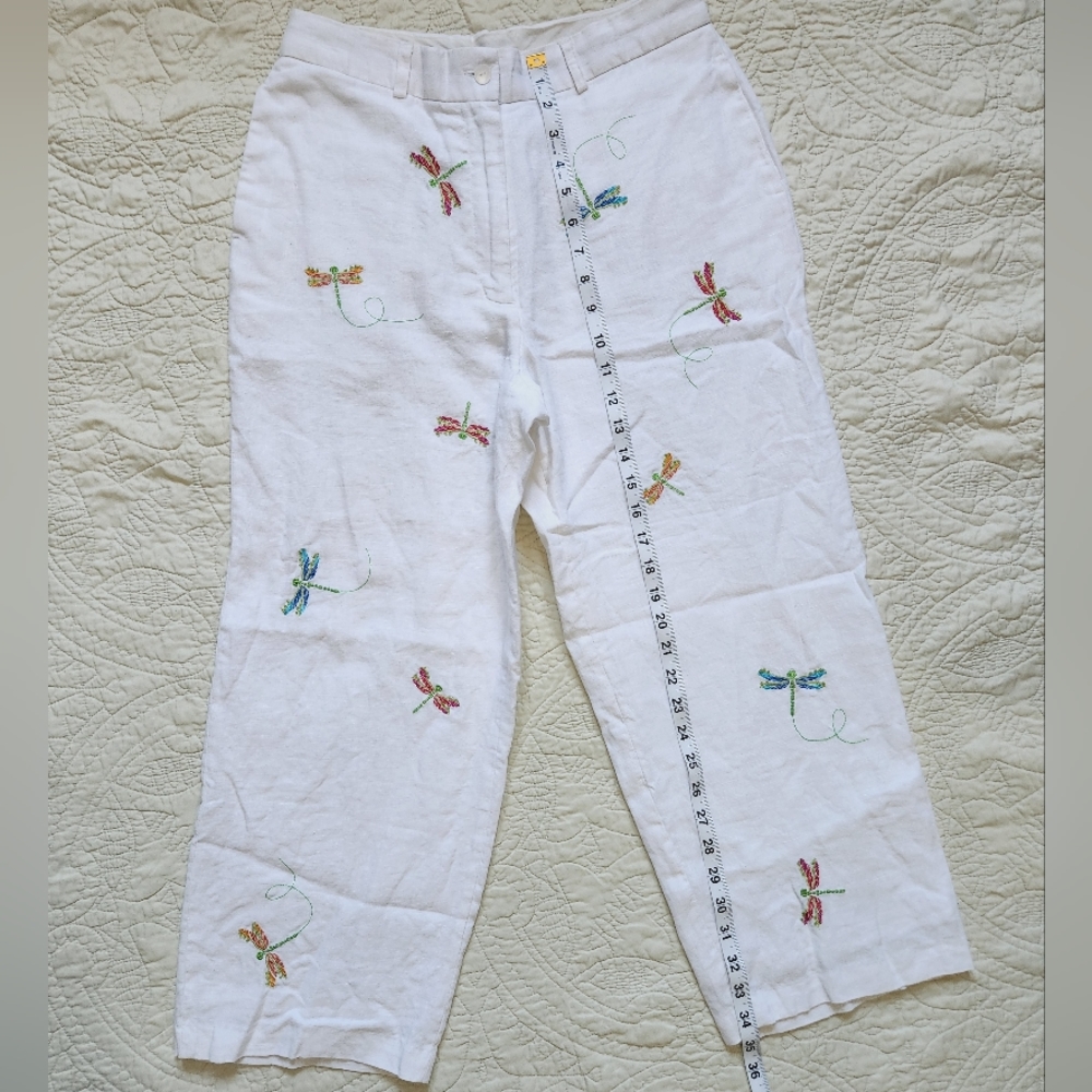 linen white pants